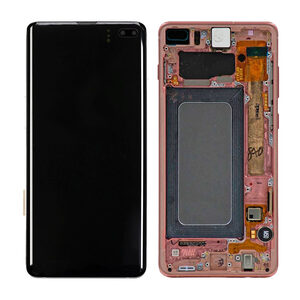 LCD / Scherm met frame voor Samsung Galaxy S10 Plus – Origineel – Service pack – Roze