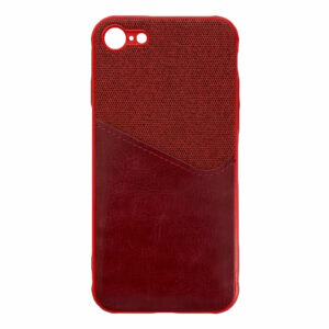 Siliconen hoesje met kaarthouder voor Apple iPhone 7 / 8 – Rood