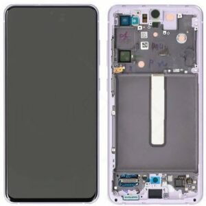 LCD / Scherm met frame voor Samsung Galaxy S21 FE – Origineel – Service Pack – Lavender