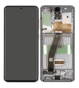 LCD / Scherm met frame voor Samsung Galaxy S20 SM-G980F / S20 5G SM-G981F (GH82-22123B) - Origineel - Service pack - Cloud White