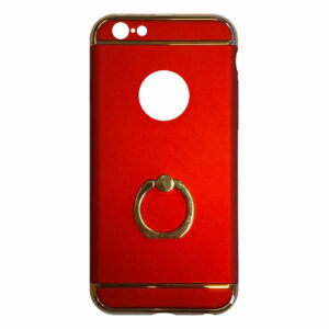 Fit Fashion – Hardcase Hoesje –  Met ring – Geschikt voor iPhone 6/6S – Rood