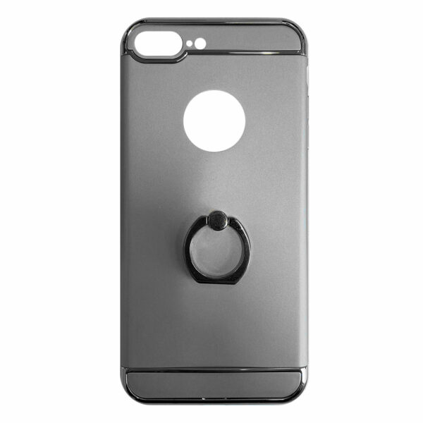 Fit Fashion – Hardcase Hoesje –  Met ring – Geschikt voor iPhone 7 Plus – Zilver