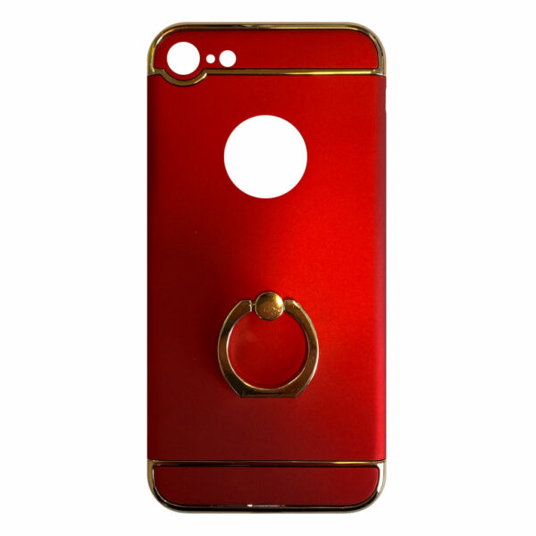 Fit Fashion – Hardcase Hoesje –  Met ring – Geschikt voor iPhone 7 – Rood