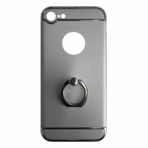 Fit Fashion – Hardcase Hoesje –  Met ring – Geschikt voor iPhone 7 – Zilver