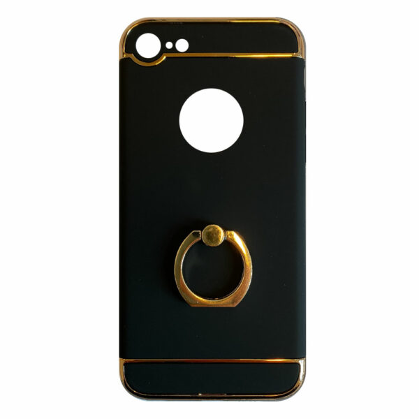 Fit Fashion – Hardcase Hoesje –  Met ring – Geschikt voor iPhone 7 – Zwart