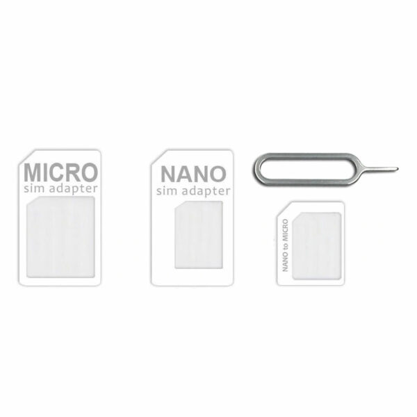 Khocell – Nano Sim Adapter – 3 in 1 – Wit