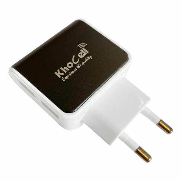 Khocell – Oplader – met 2 USB aansluitingen – 2.4A – Zwart