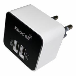 Khocell – Oplader – met 2 USB aansluitingen – 2.4A – Zwart/Wit