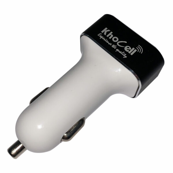 Khocell – Quick Car Charger – 3 USB poorten – Zwart/Wit