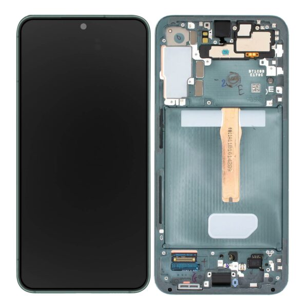 LCD / Scherm met frame voor Samsung Galaxy S22 Plus – Origineel – Service Pack – Groen