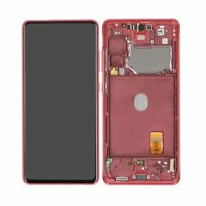 LCD / Scherm met frame voor Samsung Galaxy S20 FE G780F – Origineel – Service pack – Rood