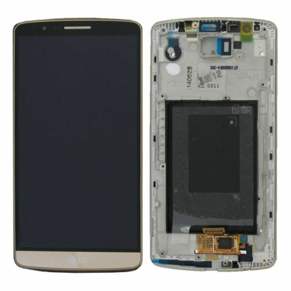 LCD / Scherm met frame voor LG G3 – Goud