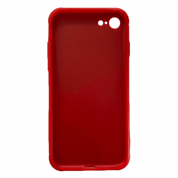 Siliconen hoesje met kaarthouder voor Apple iPhone 7 / 8 – Rood