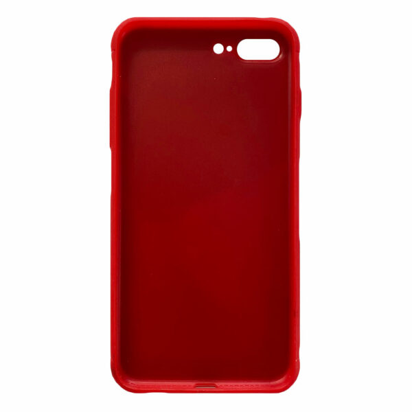 Siliconen hoesje met kaarthouder voor Apple iPhone 7 Plus / 8 Plus – Rood