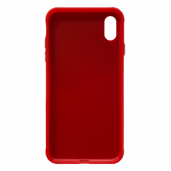 Siliconen hoesje met kaarthouder voor Apple iPhone X / XS – Rood