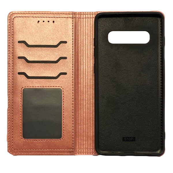 Bookcase cover voor Samsung Galaxy S10 Plus – Rose gold