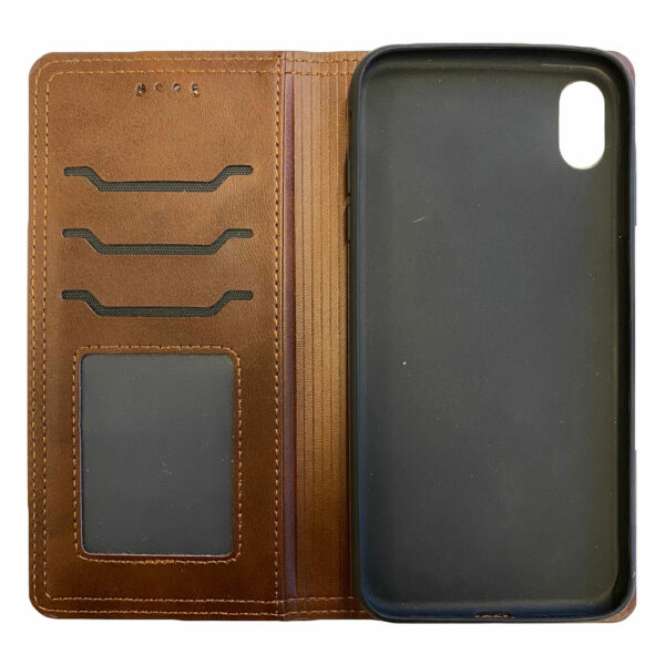 Bookcase cover voor Apple iPhone X en iPhone XS – Bruin