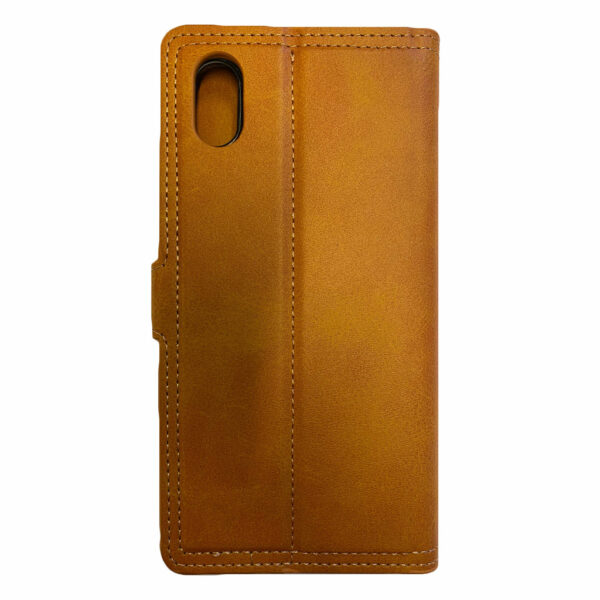 Bookcase cover voor Apple iPhone X en iPhone XS – Cognac