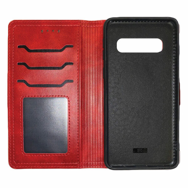 Bookcase cover voor Samsung Galaxy S10 – Rood