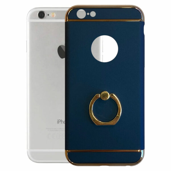 Fit Fashion – Hardcase Hoesje –  Met ring – Geschikt voor iPhone 6/6S – Blauw