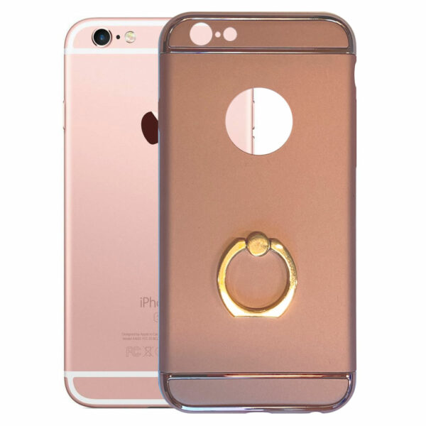 Fit Fashion – Hardcase Hoesje –  Met ring – Geschikt voor iPhone 6/6S – Roze