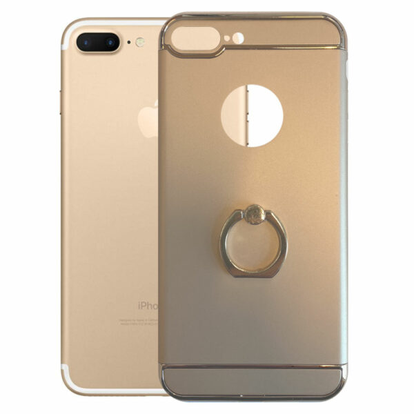 Fit Fashion – Hardcase Hoesje –  Met ring – Geschikt voor iPhone 7 Plus – Goud