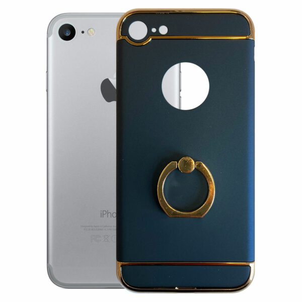 Fit Fashion – Hardcase Hoesje –  Met ring – Geschikt voor iPhone 7 – Blauw