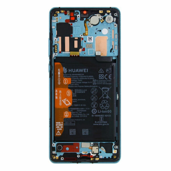 LCD / Scherm met frame en batterij voor Huawei P30 - Service Pack - Aurora Blue - Afbeelding 2