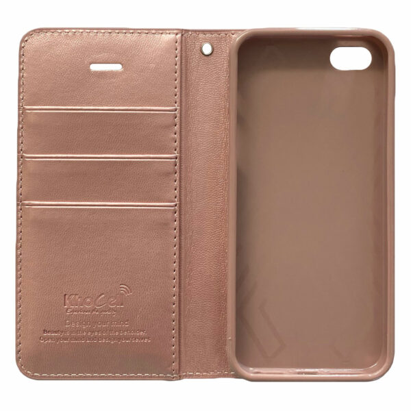 iPhone – 5G – 5S – 5SE – Book case – Rosé Goud