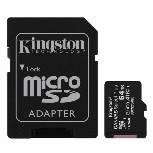 Kingston – SDXC Geheugenkaart – Class 10 – Inclusief adapter – 64 GB