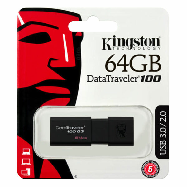 Kingston – USB-Stick Datatraveler 100 G3 – 64 GB – Zwart