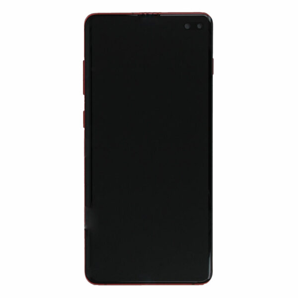 LCD / Scherm met frame voor Samsung Galaxy S10 Plus – Origineel – Service pack – Prism Red