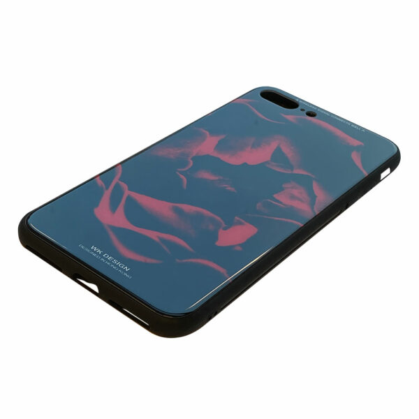 WK Design - Azure Stone Series - Hardcase hoesje voor iPhone 7 Plus / 8 Plus - Rode bloem - Zwart - Afbeelding 2