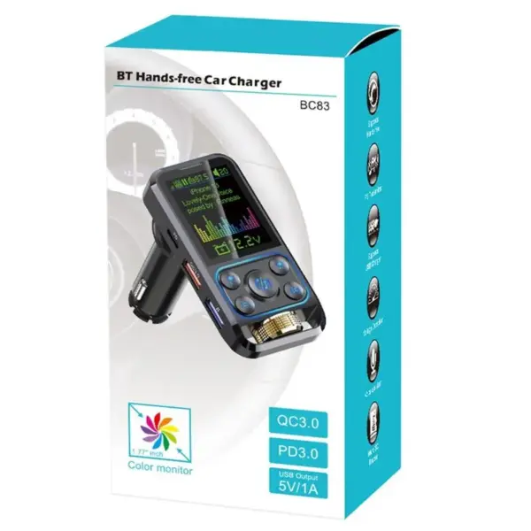 BT Hands-free Car Charger - BC83 - With Package