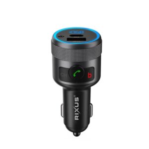 Rixus - Wireless Car FM Transmitter QC3.0 + Type C Port Fast Charge