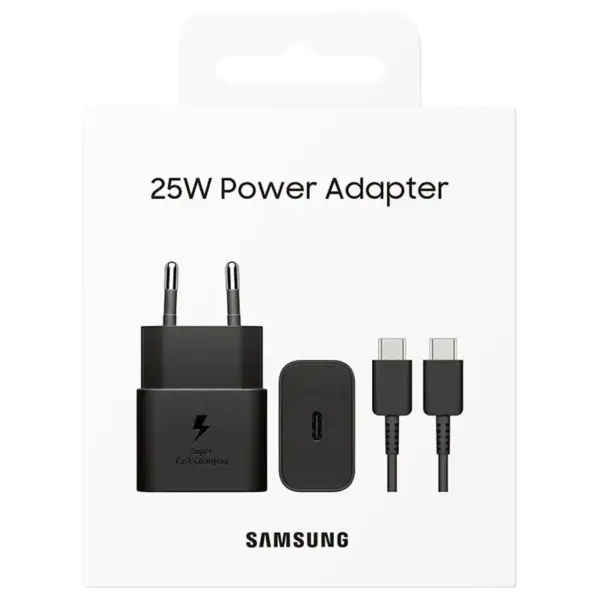 Samsung - 25W - Power Adapter Low standby usb-c cable 3A 1m - Black