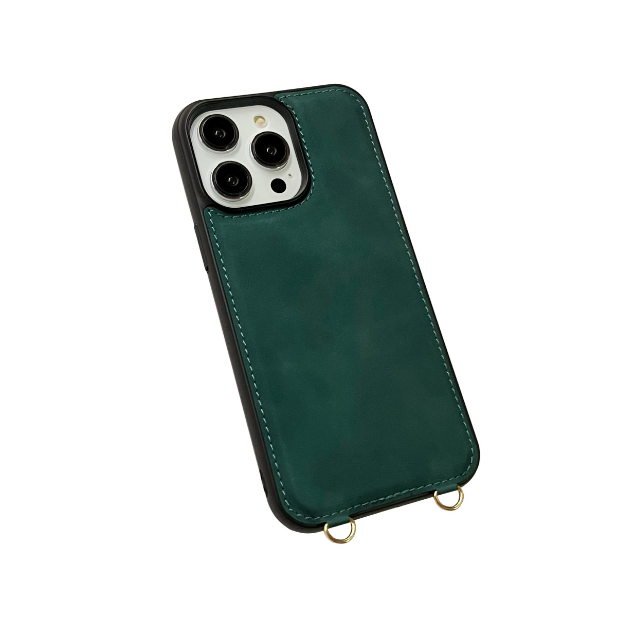 CaseMania 2-in-1 Crossbody + Magsafe Wallet – iPhone 16 – Groen casemania-2-in-1-crossbody-magsafe-wallet-iphone-16-GRN-zijkant