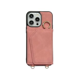 CaseMania 2-in-1 Crossbody + Magsafe Wallet – iPhone 16 – Roze casemania-2-in-1-crossbody-magsafe-wallet-iphone-16-PNK-achterkant