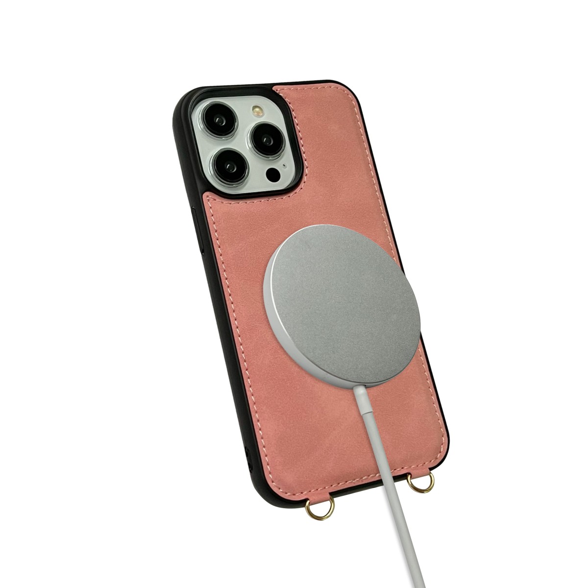 CaseMania 2-in-1 Crossbody + Magsafe Wallet – iPhone 16 Pro – Roze CaseMania 2-in-1 Crossbody + Magsafe Wallet - iPhone 16 Pro - Roze - Afbeelding 3