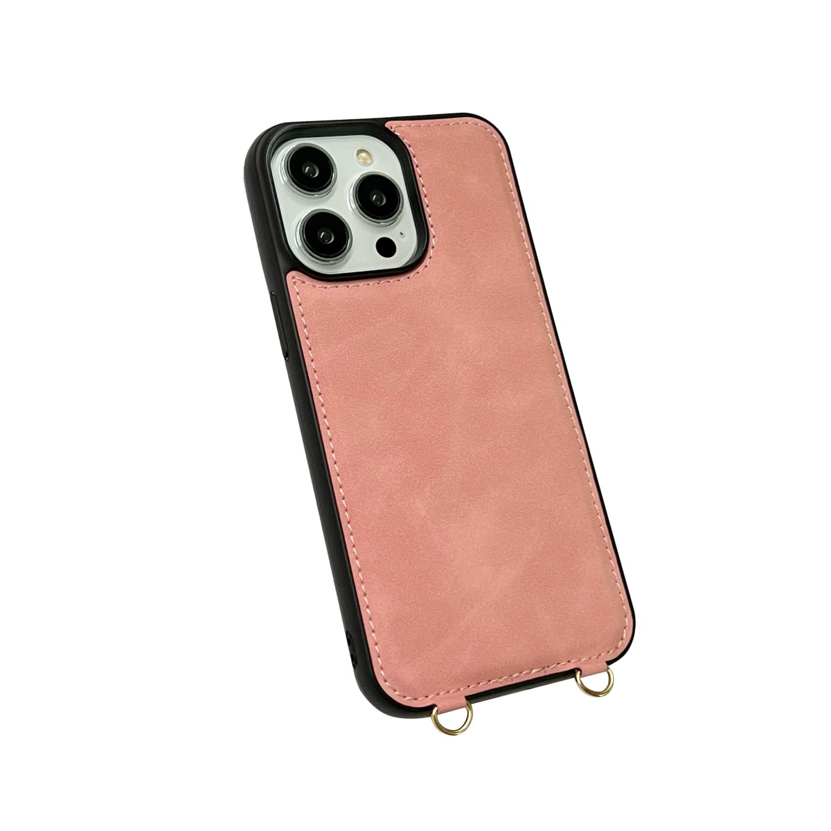 CaseMania 2-in-1 Crossbody + Magsafe Wallet – iPhone 16 Pro – Roze casemania-2-in-1-crossbody-magsafe-wallet-iphone-16-PNK-zijkant