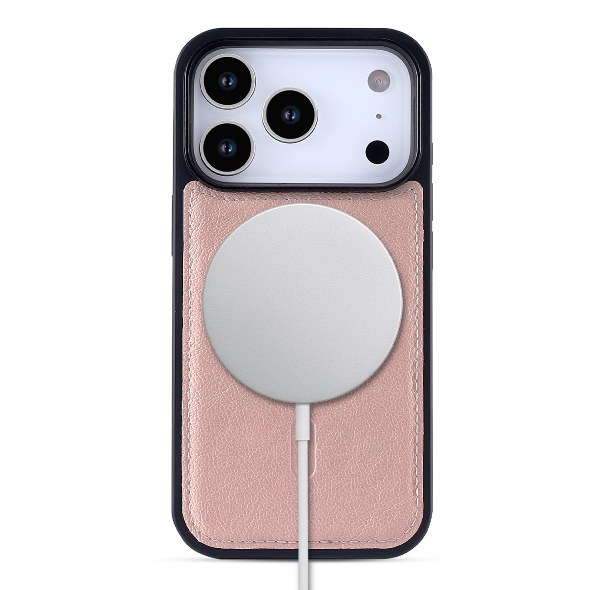 CaseMania Fine Grain 2-in-1 Magsafe Wallet Case – Iphone 17 Air- Zalm casemania-fine-grain-2-in-1-magsafe-wallet-case-iphone-17-series-sal-achterkant-magsafe