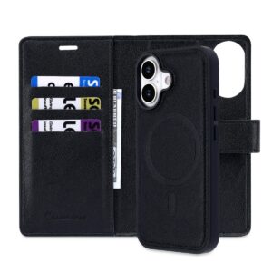 CaseMania Fine Grain 2-in-1 Magsafe Wallet Case – Iphone 17 – Zwart casemania-fine-grain-2-in-1-magsafe-wallet-case-iphone-17-series-blk-achterkant