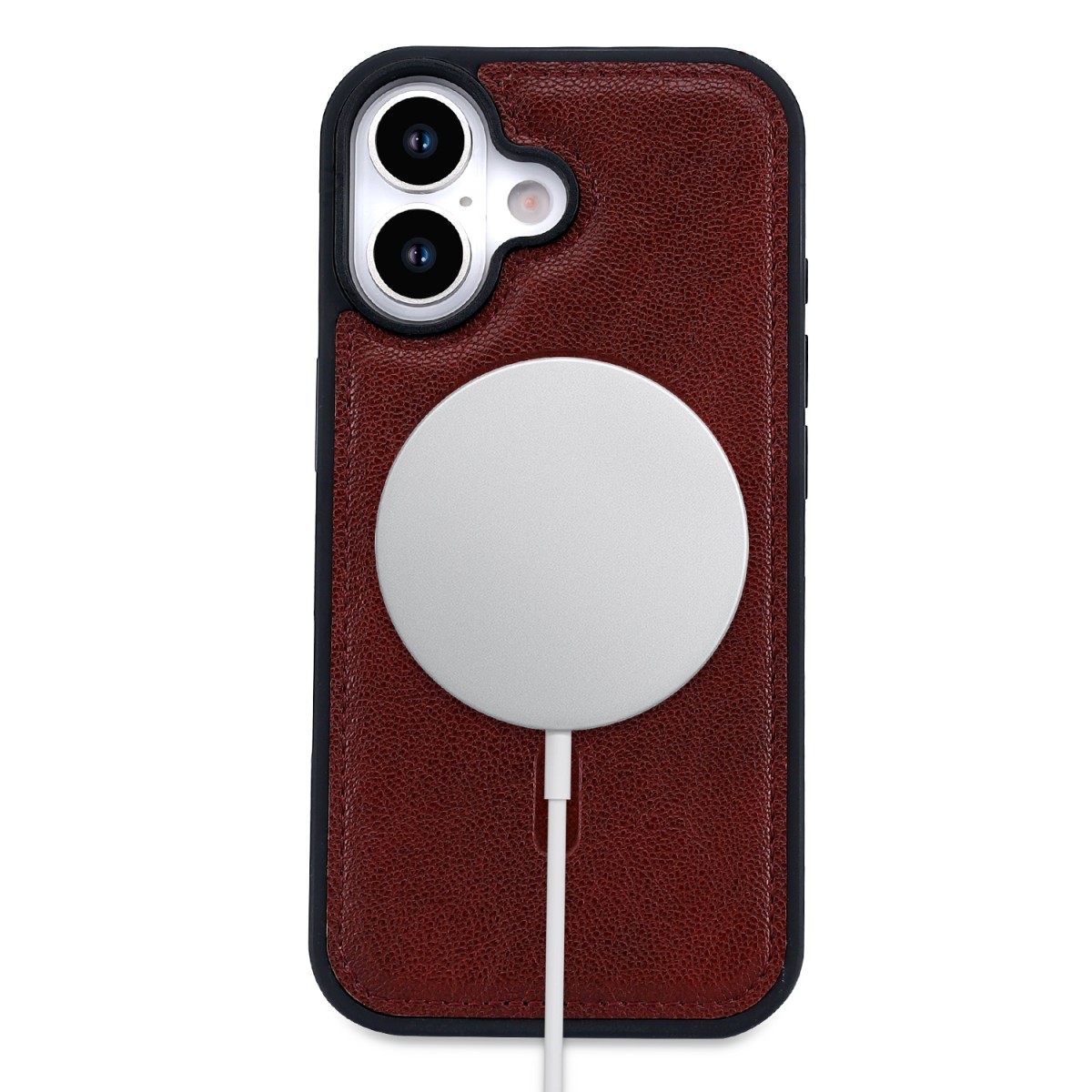 CaseMania Fine Grain 2-in-1 Magsafe Wallet Case – Iphone 17 – Bordeaux casemania-fine-grain-2-in-1-magsafe-wallet-case-iphone-17-series-bor-achterkant-magsafe