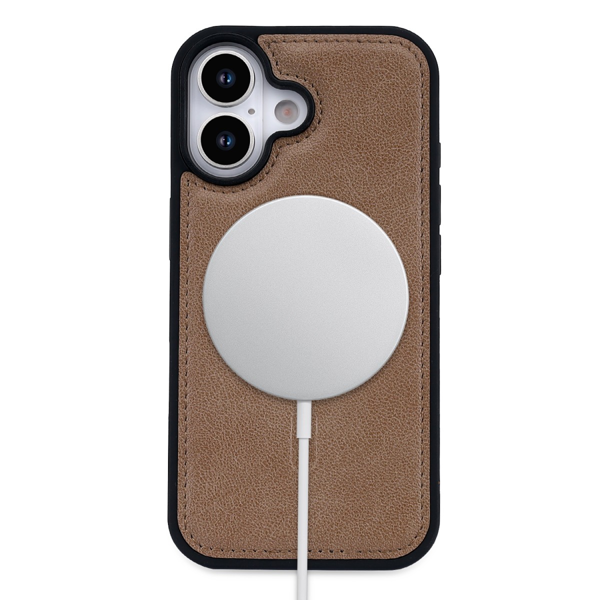 CaseMania Fine Grain 2-in-1 Magsafe Wallet Case – Iphone 17 – Bruin casemania-fine-grain-2-in-1-magsafe-wallet-case-iphone-17-series-brn-achterkant-magsafe