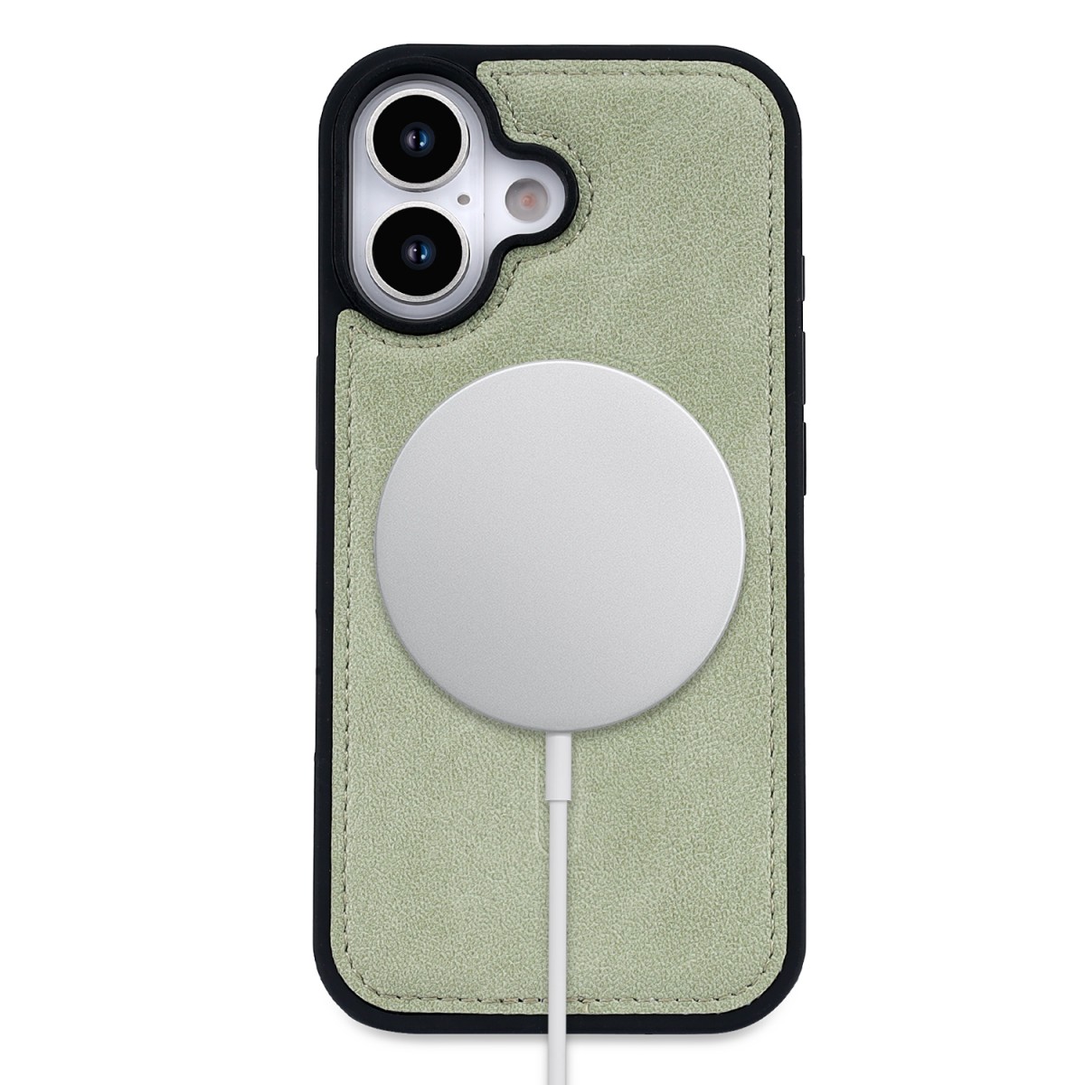 CaseMania Fine Grain 2-in-1 Magsafe Wallet Case – Iphone 17 – Pistache casemania-fine-grain-2-in-1-magsafe-wallet-case-iphone-17-series-pis-achterkant 2