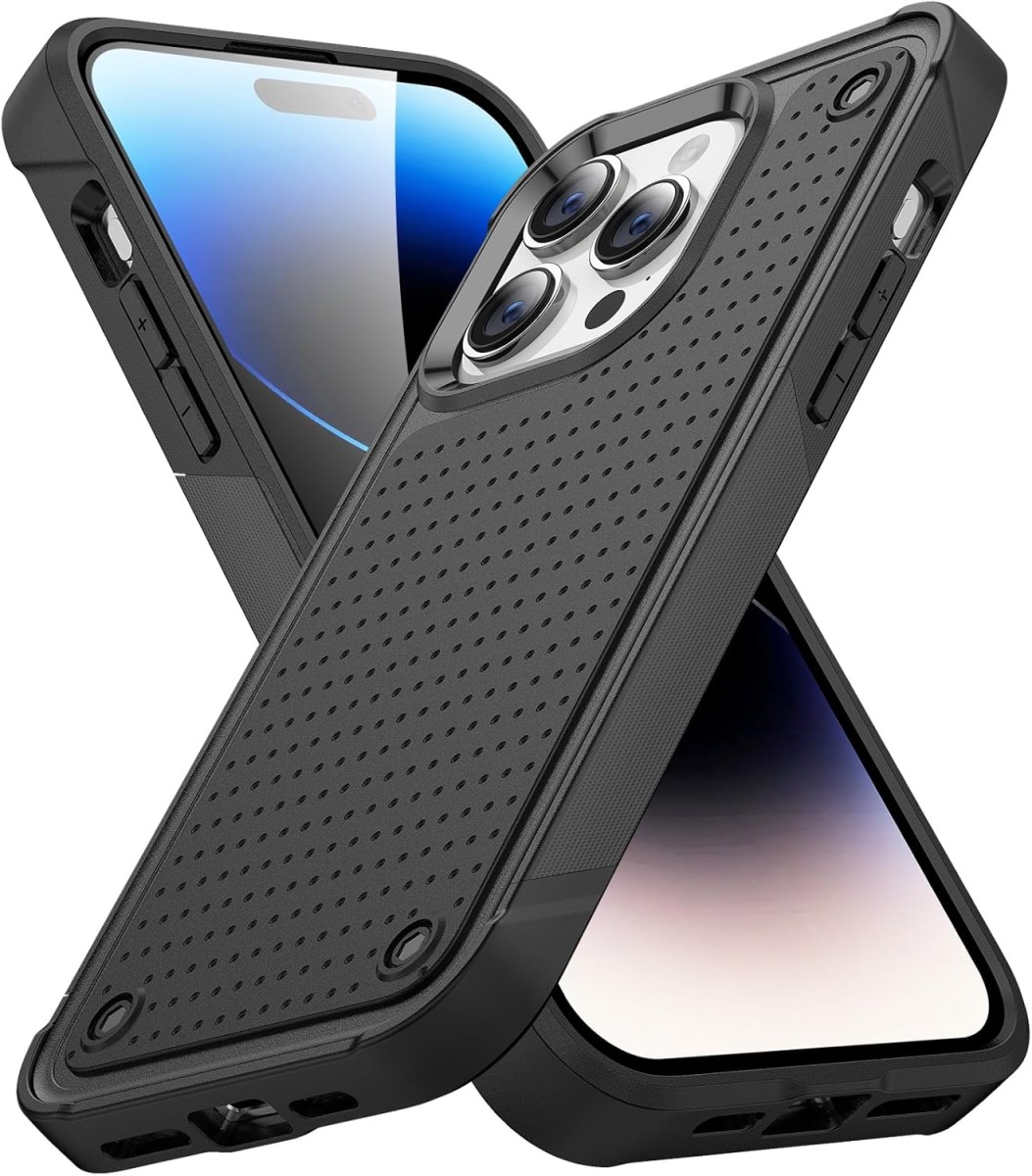 Extreme Protection Rugged Armor Case – iPhone 16 Pro Max – Zwart extreme-protection-rugged-armor-case-iphone-16-series-BLK- 2 foto's