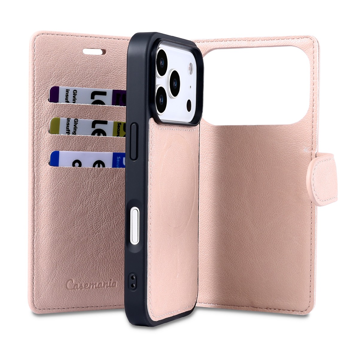 CaseMania Fine Grain 2-in-1 Magsafe Wallet Case – Iphone 17 Pro Max – Zalm CaseMania Fine Grain 2-in-1 Magsafe Wallet Case - Iphone 17 Pro Max - Zalm - Afbeelding 4