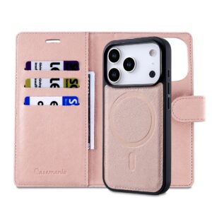 CaseMania Fine Grain 2-in-1 Magsafe Wallet Case – Iphone 17 Pro Max – Zalm casemania-fine-grain-2-in-1-magsafe-wallet-case-iphone-17-series-zalm-1