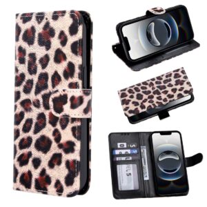 Bookcase cover voor Apple iPhone 17 Pro – Luipaard print iphone-17-series-bookcase-print-luipaard-1