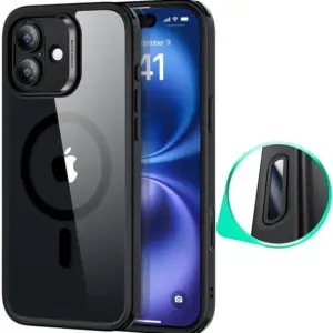 ESR Hybrid Case – iPhone 16 – Zwart esr-classic-hybrid-apple-iphone-16-hoesje-magsafe-camera-control-clear-zwart_1